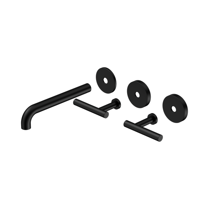 Nero 25D020MB Mecca Wall Basin Bath Set 185mm Spout Trim kits Only Matte Black image 2 | SKU: 25D020MB
