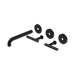 Nero 25D020MB Mecca Wall Basin Bath Set 185mm Spout Trim kits Only Matte Black image 2 | SKU: 25D020MB