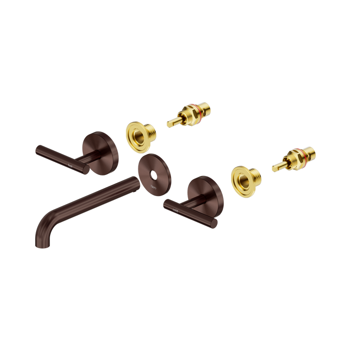 Nero Mecca Lever Wall Basin/Bath Set 185mm Spout Trim kits Only - Rome Bronze