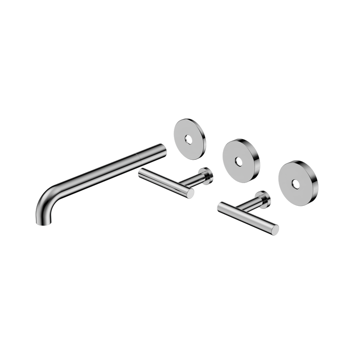 Nero 25D021CH Mecca Wall Basin Bath Set 220mm Spout Trim kits Only Chrome image 2 | SKU: 25D021CH