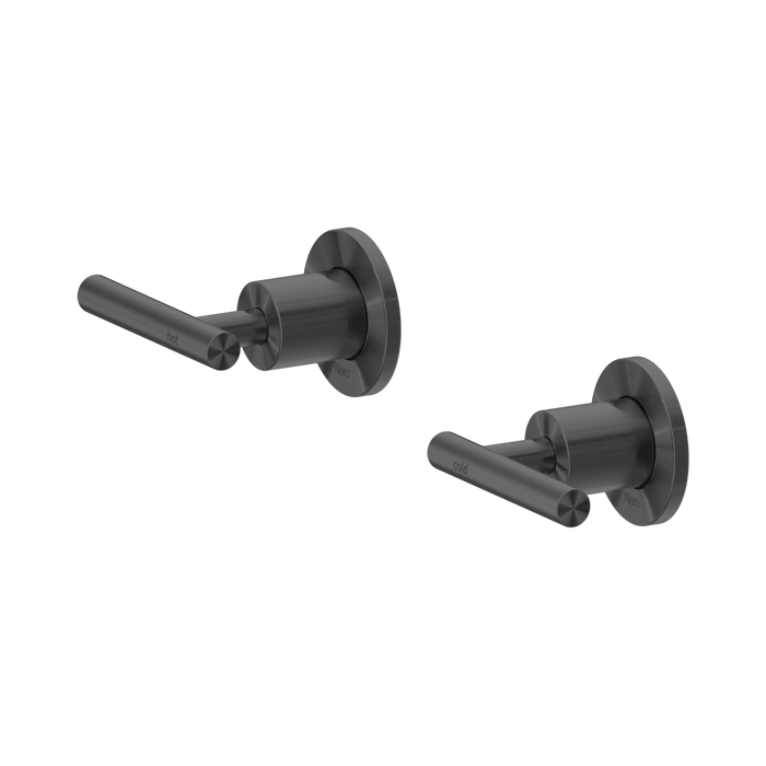 Nero Mecca Lever Wall Top Assemblies - Shallow Fit - Gun Metal