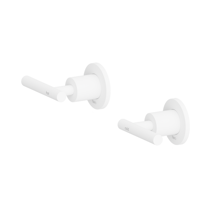 Nero Mecca Lever Wall Top Assemblies - Shallow Fit - Matte White