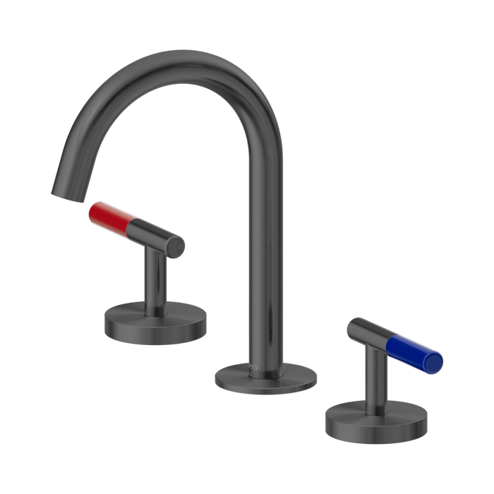 Nero Mecca Care Lever Basin Set Arc Spout - Gun Metal