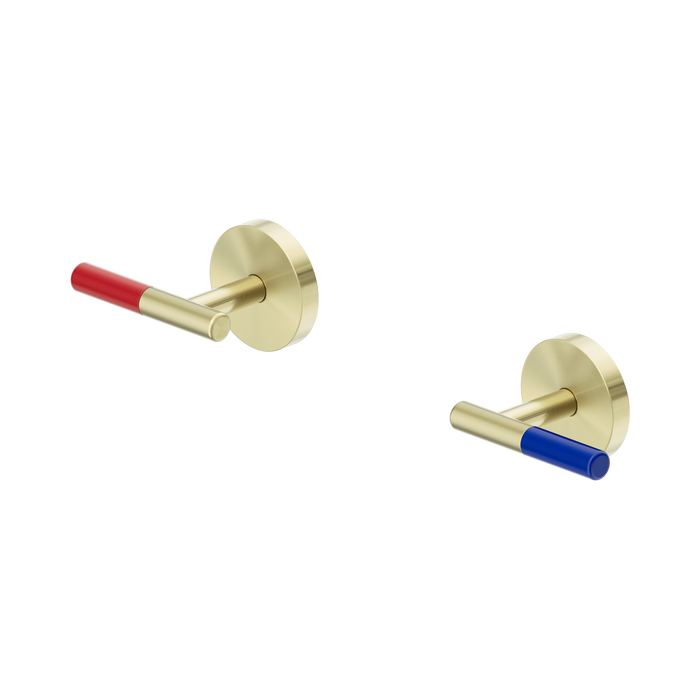 Nero Mecca Care Lever Wall Top Assemblies - Brushed Gold