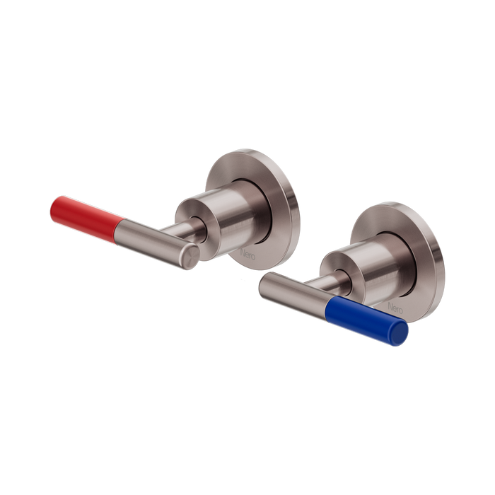 Nero Mecca Care Lever Wall Top Assemblies - Shallow Fit - Brushed Bronze