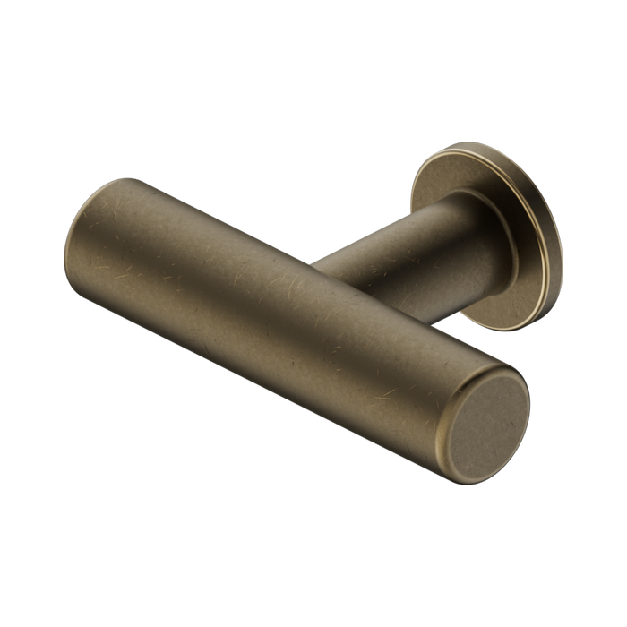 Nero Mecca T-Pull Handle - Tumbled Antique Brass