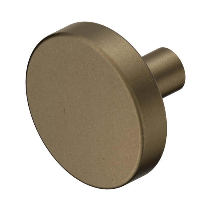 Nero Mecca Cabinet Knob – Ø36 - Tumbled Antique Brass
