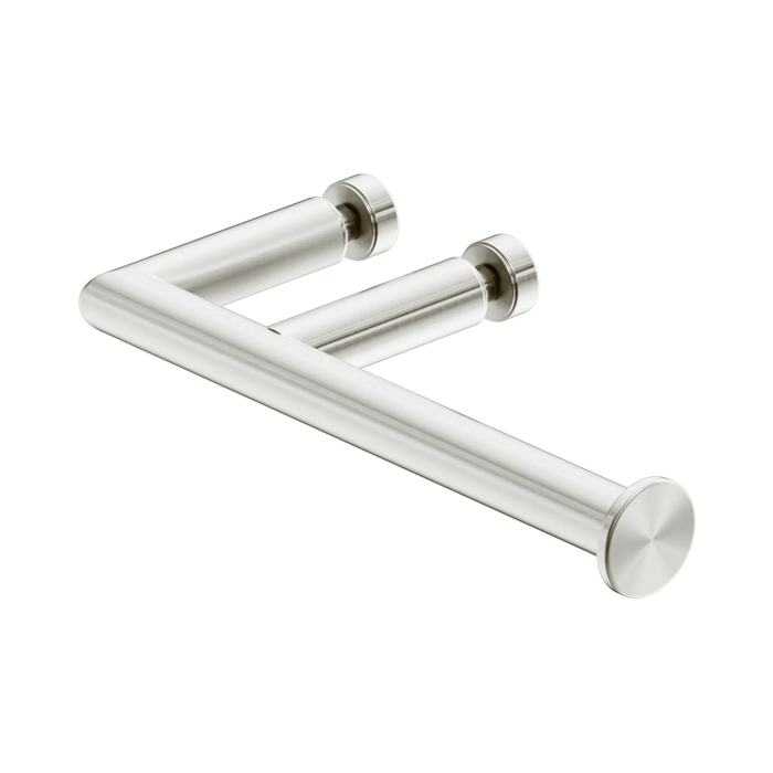 Nero Glass Mount Toilet Roll Holder - Brushed Nickel