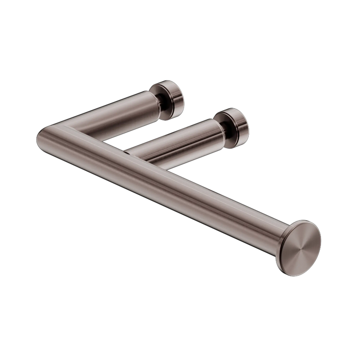 Nero Glass Mount Toilet Roll Holder - Brushed Bronze