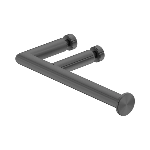 Nero Glass Mount Toilet Roll Holder - Gun Metal