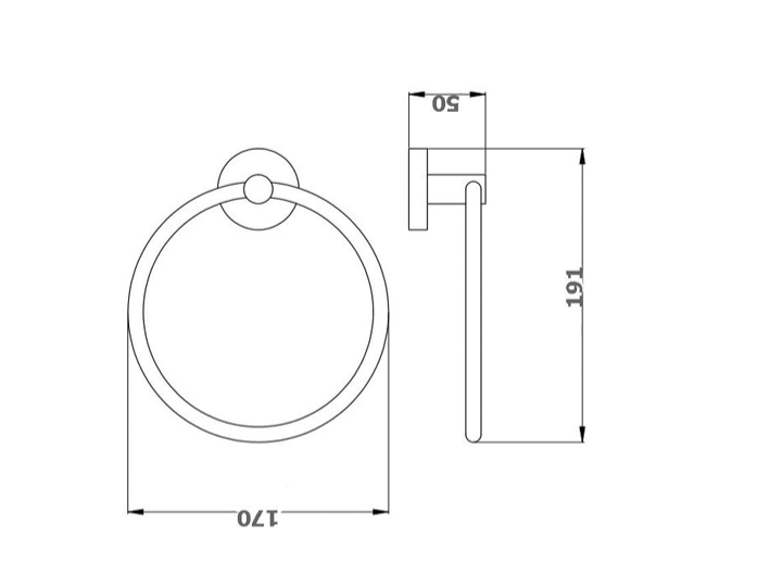 ELIO Ascot Towel Ring Chrome - Clearance