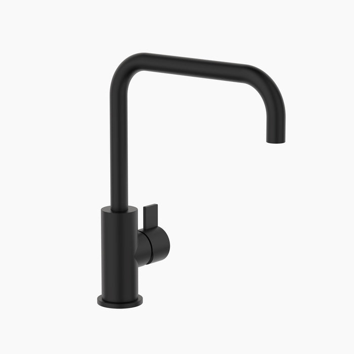 Round Blade Sink Mixer - Matte Black