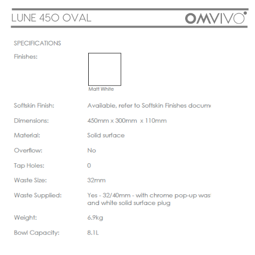 Omvivo Lune 450 OVAL