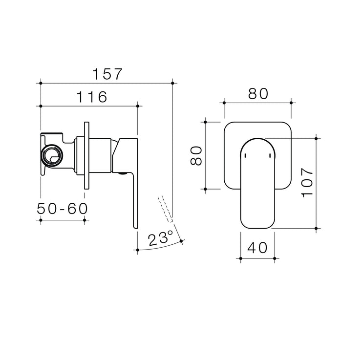 Luna Bath/Shower Mixer