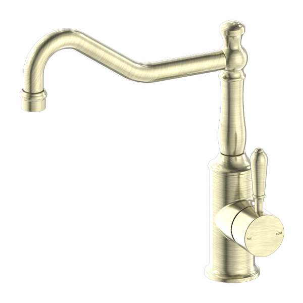 Nero York Kitchen Mixer Hook Spout With Metal Lever