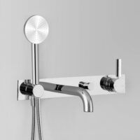 Astra Walker Icon + Lever Mixer with Spout, Single Function Hand Shower, Diverter & Mixer on Backplate – A67.05.48.42.V.M.LH