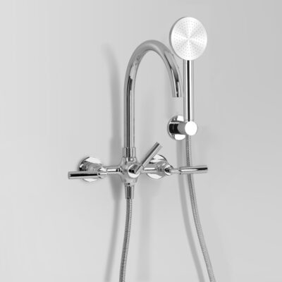 Astra Walker Icon + Lever Bath Mixer with Single-Function Hand Shower Wall Mount – A67.20.V2.M.LH