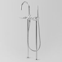 Astra Walker Icon + Lever Bath Mixer with Hand Shower Floor Mount – A67.22.LH