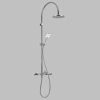 Astra Walker Icon + Lever Exposed Shower Set with 200mm Rose & Single-Function Hand Shower – A67.25.V4.M.LH