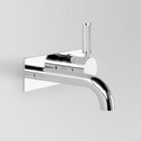 Astra Walker Astra Walker Icon + Lever Knurled Wall Set with 155mm Spout on Backplate – A68.05.48.BP.KN