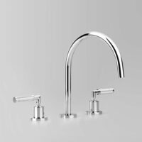 Astra Walker Astra Walker Icon + Lever Knurled Hob Set with 200mm Swivel Spout – A68.07.V9.KN