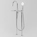 Astra Walker Astra Walker Icon + Lever Knurled Bath Mixer with Single-Function Hand Shower Floor Mount – A68.22.V2.M.KN