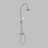 Astra Walker Astra Walker Icon + Lever Knurled Exposed Shower Set with 200mm Rose & Single-Function Hand Shower – A68.25.V4.M.KN – A68.25.V4.M.KN