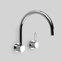 Astra Walker Astra Walker Icon + Lever Knurled Wall Set with 230mm Swivel Spout – A68.28.48.KN