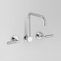 Astra Walker Astra Walker Icon + Lever Knurled Wall Set with 257mm Swivel Spout – A68.28.V2.KN – A68.28.V2.KN