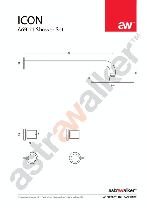 Astra Walker Icon Shower Set - a69.11