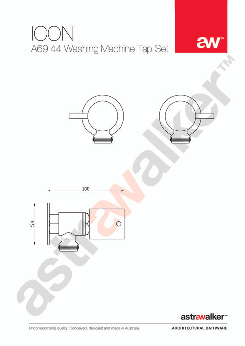 Astra Walker Icon Washing Machine Tap Set - a69.44