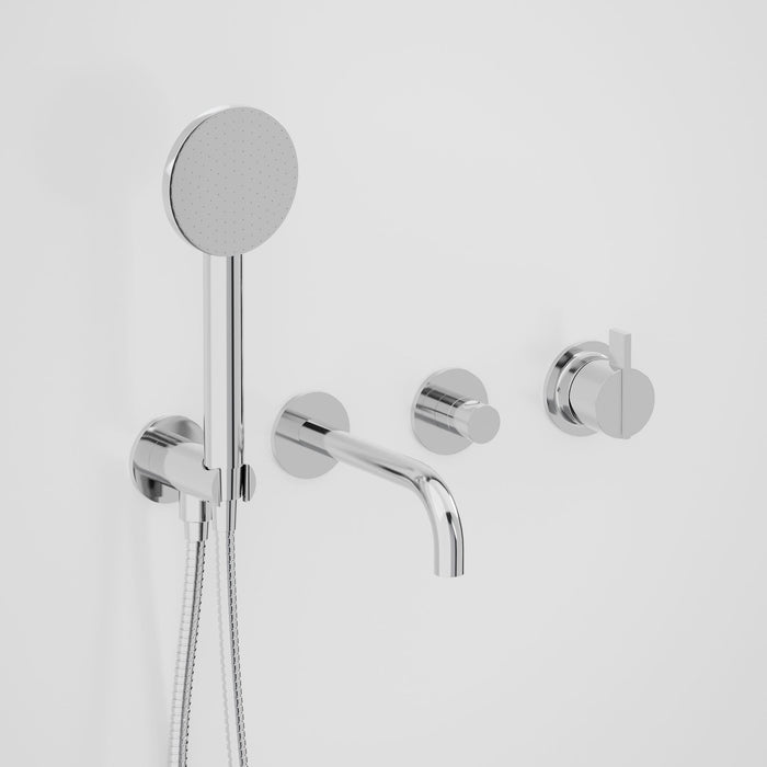 Astra Walker Icon Axial Linear Wall Set with Single-Function Hand Shower, Diverter, Mixer, on Backplate – A86.05.48.42.V5.M