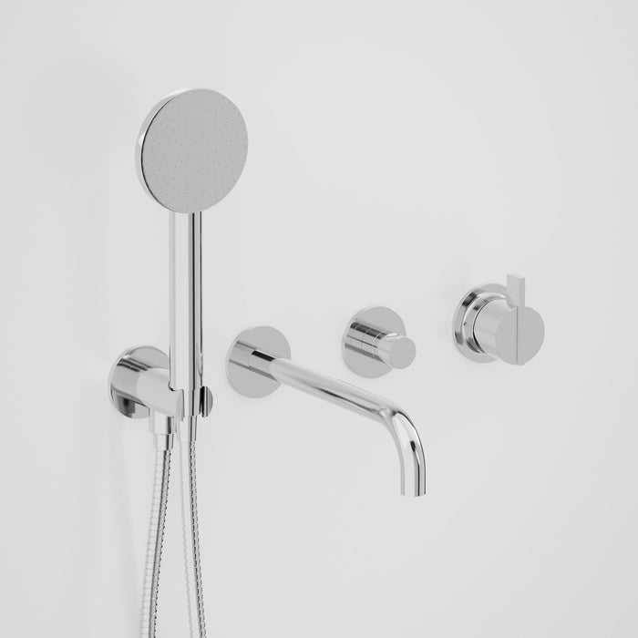Astra Walker Icon Axial Linear Wall Set with Single-Function Hand Shower, Diverter, Mixer, on Backplate – A86.06.48.42.V5.M