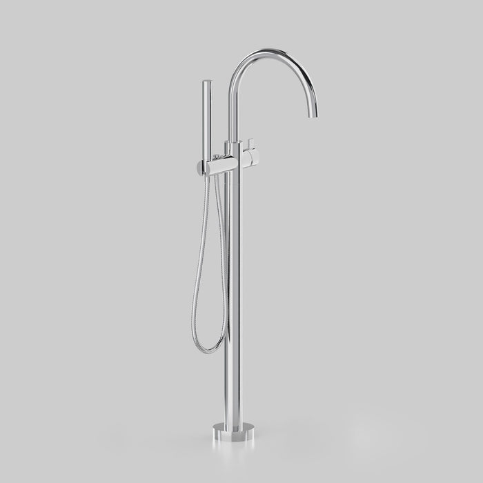 Astra Walker Icon Axial Linear Freestanding Bath Mixer with 242mm Swivel Spout & Hand Shower – A86.08.V7