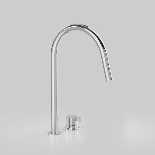 Astra Walker Icon Axial Linear Kitchen Set with Hob Mixer and Pull Out Spout with Dual Spray – A86.08.V8.H