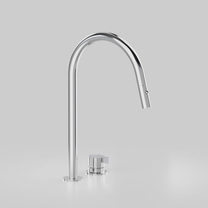 Astra Walker Icon Axial Linear Kitchen Set with Hob Mixer and Pull Out Spout with Dual Spray – A86.08.V8.H