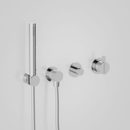 Astra Walker Icon Axial Linear Wall Mixer Set with Hand Shower & Diverter on Backplate – A86.48.42.V4