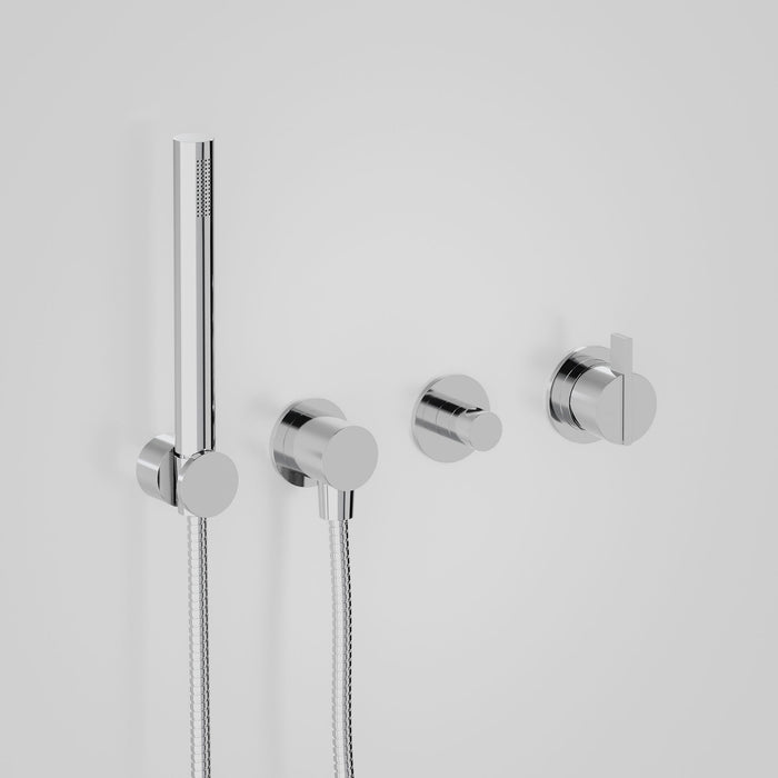 Astra Walker Icon Axial Linear Wall Mixer Set with Hand Shower & Diverter on Backplate – A86.48.42.V4