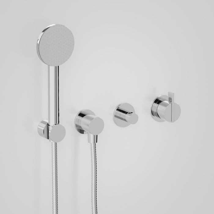 Astra Walker Icon Axial Linear Wall Mixer Set with Single-Function Hand Shower & Diverter on Backplate – A86.48.42.V5.M