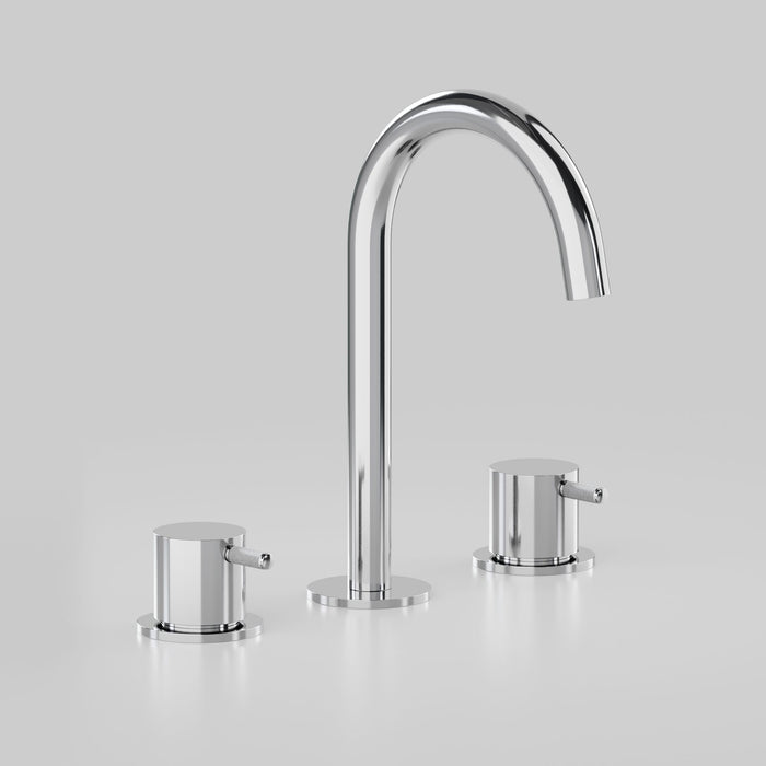 Astra Walker Icon Axial Knurled Basin Set with 118mm Swivel Spout – A88.00