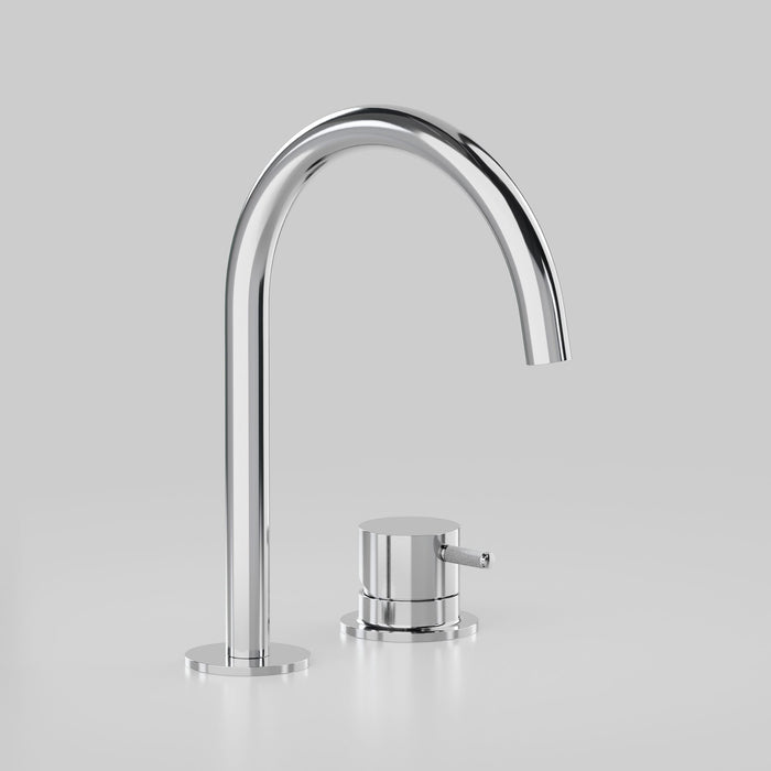 Astra Walker Icon Axial Knurled Basin Set with Hob Mounted Mixer – A88.01.V6