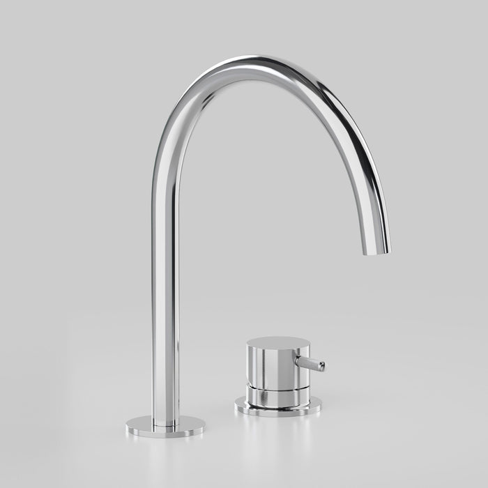 Astra Walker Icon Axial Knurled Hob Mixer Set with 200mm Swivel Spout – A88.07.V6