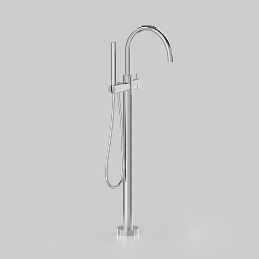 Astra Walker Icon Axial Knurled Freestanding Bath Mixer with 242mm Swivel Spout & Hand Shower – A88.08.V7