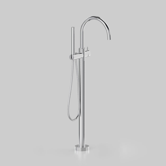 Astra Walker Icon Axial Knurled Freestanding Bath Mixer with 242mm Swivel Spout & Hand Shower – A88.08.V7
