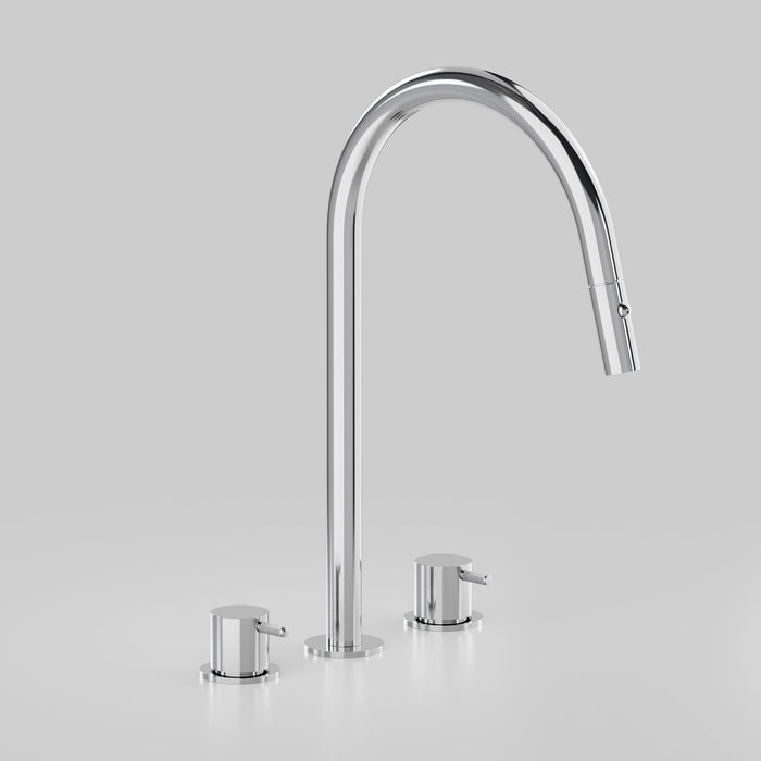 Astra Walker Icon Axial Knurled Kitchen Set & Pull Out Spout with Dual Spray – A88.08.V8.T