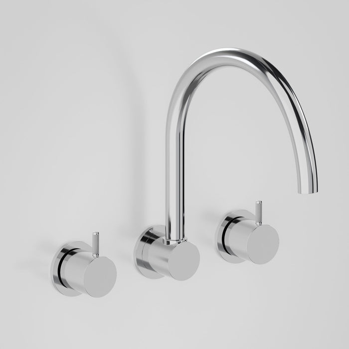 Astra Walker Icon Axial Knurled Wall Set with 230mm Swivel Spout – A88.28
