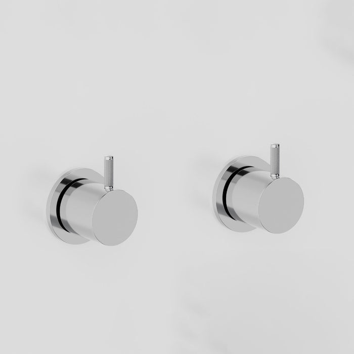 Astra Walker Icon Axial Knurled Wall Tap Set - Pair – A88.49