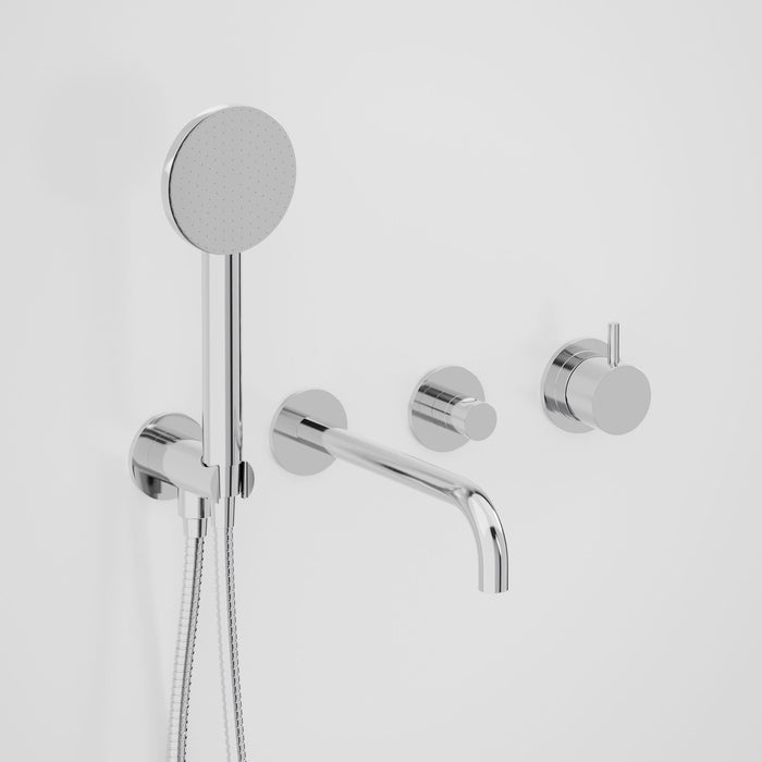 Astra Walker Icon Axial Pin Wall Set with Single-Function Hand Shower, Diverter, Mixer, on Backplate – A89.06.48.42.V5.M
