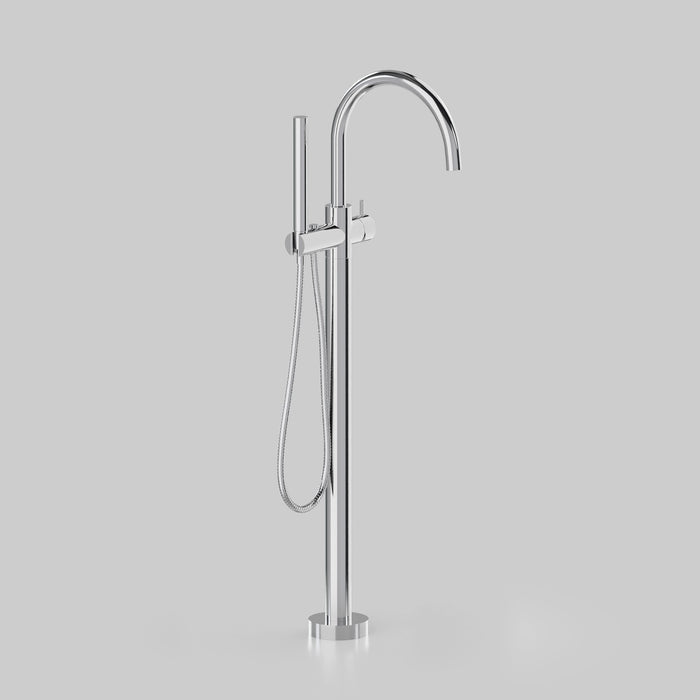 Astra Walker Icon Axial Pin Freestanding Bath Mixer with 242mm Swivel Spout & Hand Shower – A89.08.V7