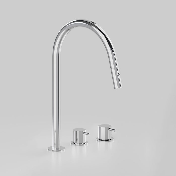 Astra Walker Icon Axial Pin Kitchen Set & Pull Out Spout with Dual Spray – A89.08.V8.O